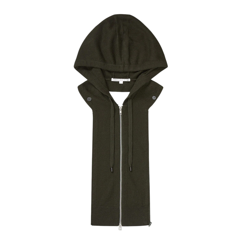 VERONICA BEARD Cashmere Hoodie Dickey in Army
